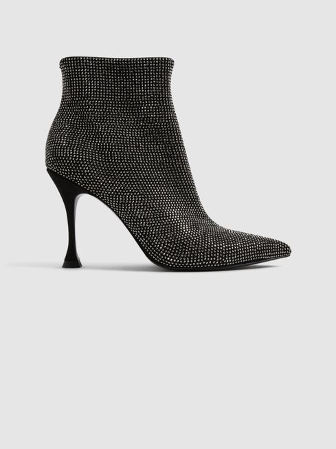 Clement Crystal Point Ankle Boots