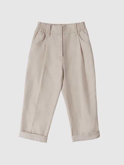 Shae Jr Junior Linen Blend Pull On Trousers