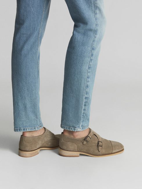 Rivington Suede Monk Strap Shoes