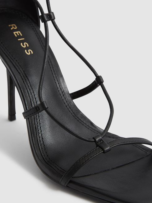 Kali High Leather Strappy Wrap Sandals
