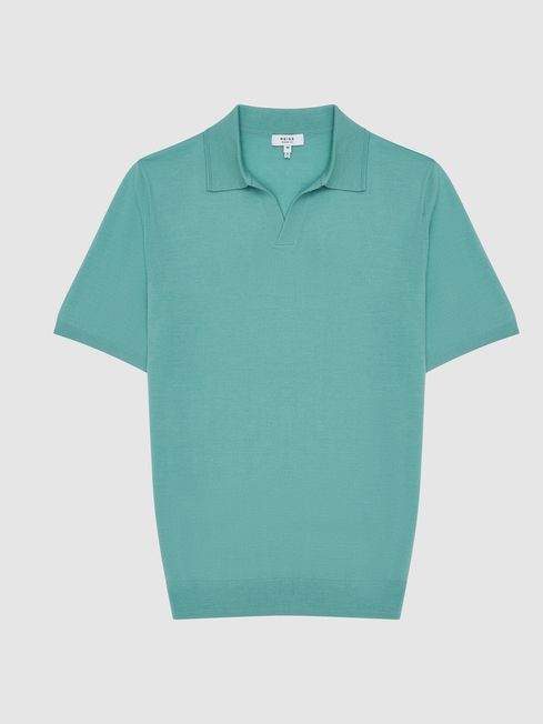 Duchie Merino Wool Open Collar Polo Shirt