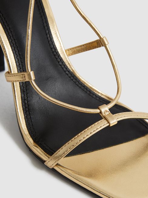 Kali High Leather Strappy Wrap Sandals