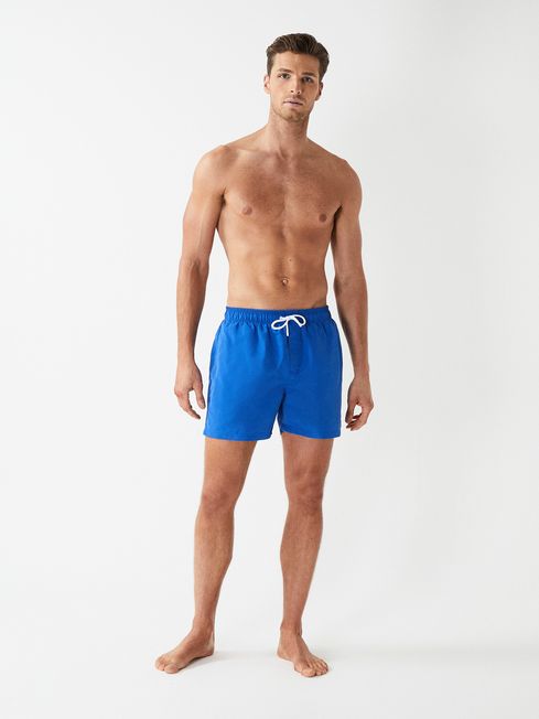 Wave Plain Drawstring Swim Shorts