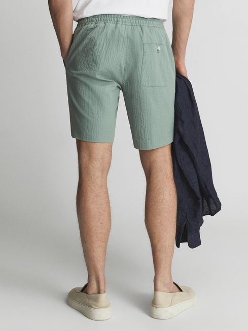Billie Drawstring Seersucker Short