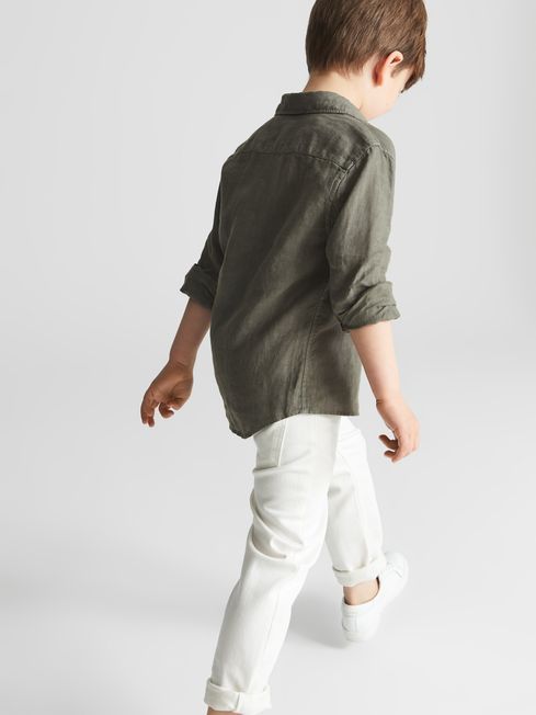 Ruban Long Sleeve Linen Shirt