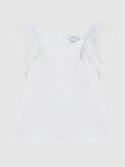 Charlie Jr Lace Shoulder Jersey T-Shirt