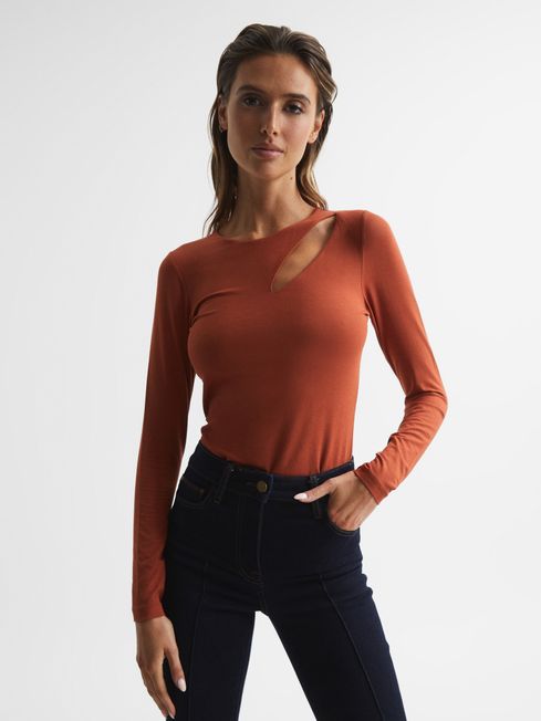 Aubrey Cut-Out Long Sleeve Top