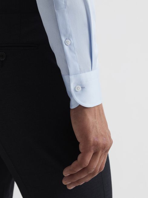 Frontier Cotton Satin Stretch Slim Fit Shirt
