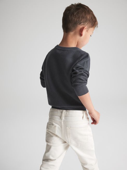 Brookes Stitch Interest Crew Neck Jumper