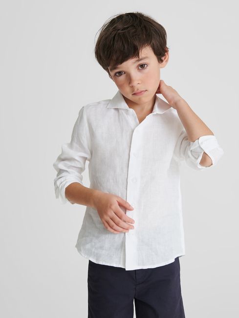 Ruban Junior Long Sleeve Linen Shirt