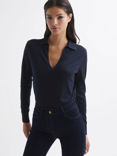 Candise Collared Knitted Jumper