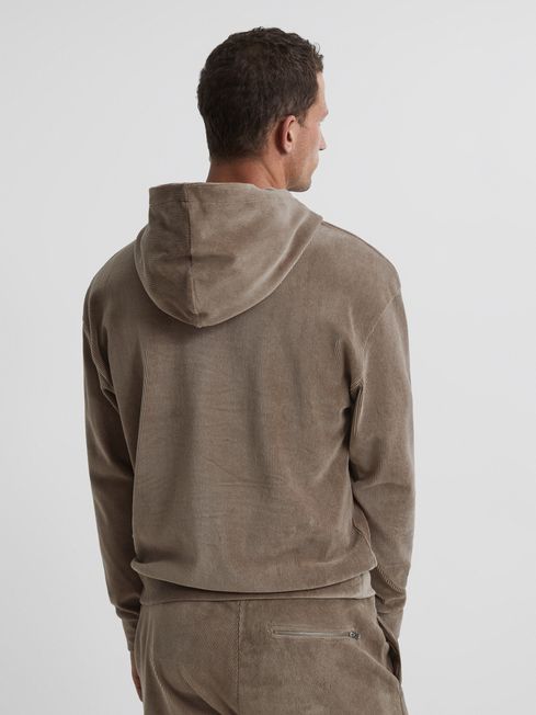 Luis Velour Cord Hooded SweatShirt