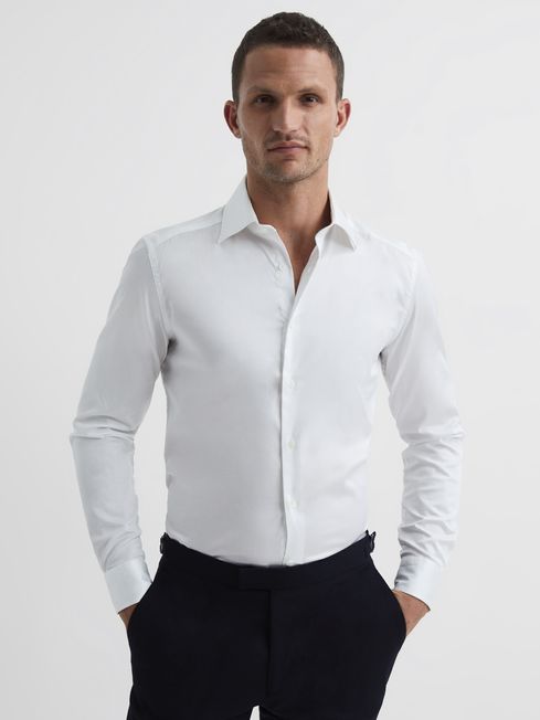 Frontier Cotton Satin Stretch Slim Fit Shirt