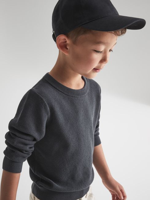 Brookes Stitch Interest Crew Neck Jumper
