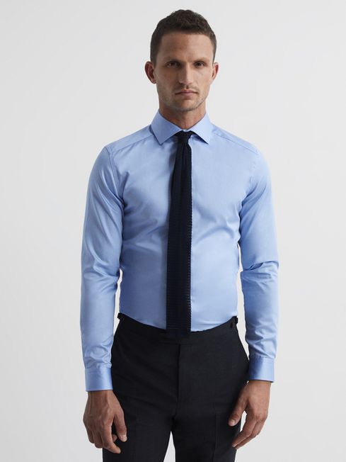 Remote Cotton Satin Slim Fit Shirt