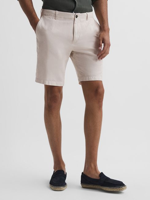 Ezra Cotton-Linen Blend Shorts
