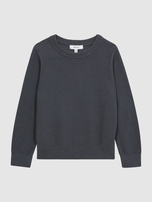 Brookes Stitch Interest Crew Neck Jumper