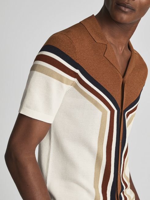 Vinci Cuban Collar Panel Detail Shirt