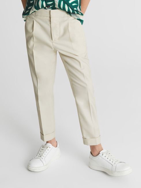 Brighton Casual Cropped Tapered Trousers