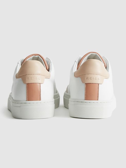 Ashley Leather Contrast Sole Trainers