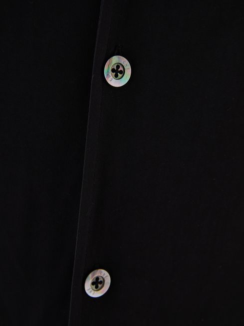 Valbonne - Che Contrast Cuff Cuban Collar Shirt