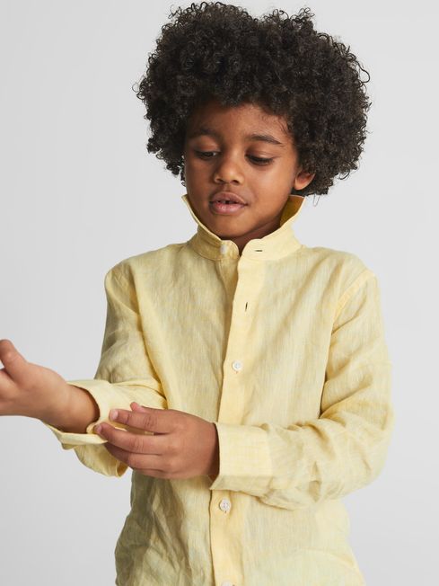 Ruban Junior Long Sleeve Linen Shirt