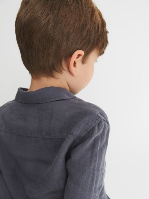 Ruban Long Sleeve Linen Shirt