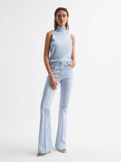 Edna Sleeveless Roll Neck Jumper