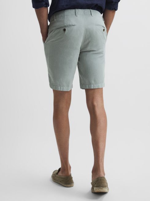 Ezra Cotton-Linen Blend Shorts