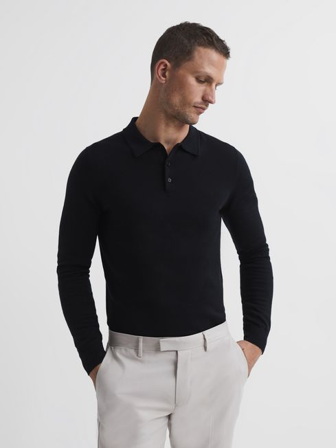 Trafford Reiss Trafford Merino Wool Polo Shirt