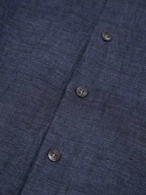 Holiday Junior Short Sleeve Linen Shirt