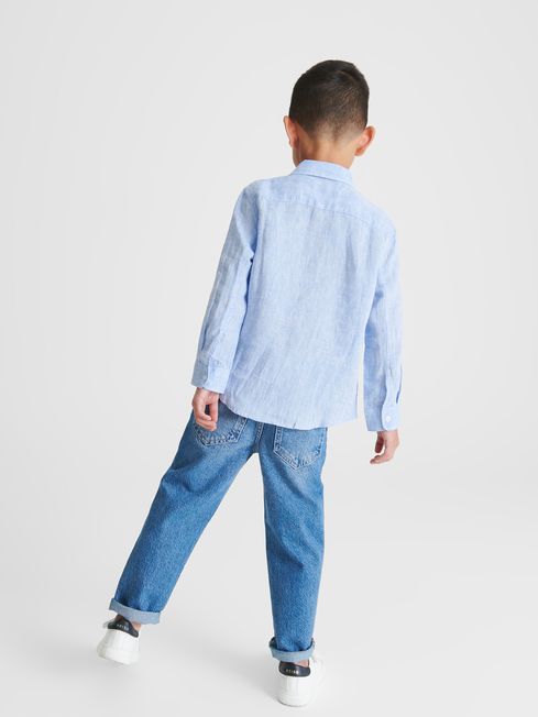 Ruban Junior Long Sleeve Linen Shirt