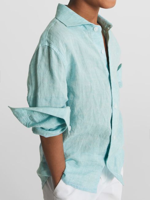 Ruban Junior Long Sleeve Linen Shirt