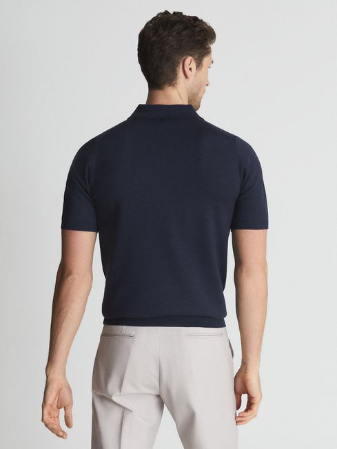Duchie Merino Wool Open Collar Polo Shirt