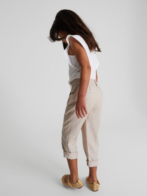 Shae Jr Junior Linen Blend Pull On Trousers