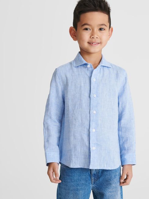 Ruban Junior Long Sleeve Linen Shirt