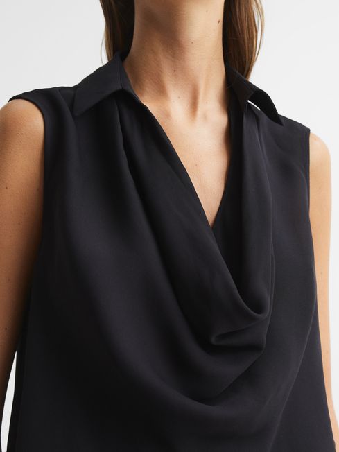 Ameliee Cowl Front Sleeveless Blouse