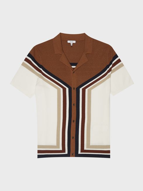 Vinci Cuban Collar Panel Detail Shirt