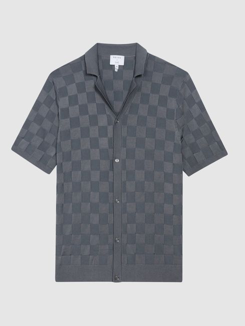 Santo - Che Basket Weave Cuban Collar Shirt