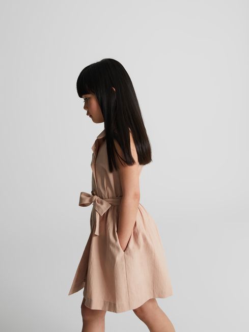 Dana Jr Junior Linen Blend Mini Dress
