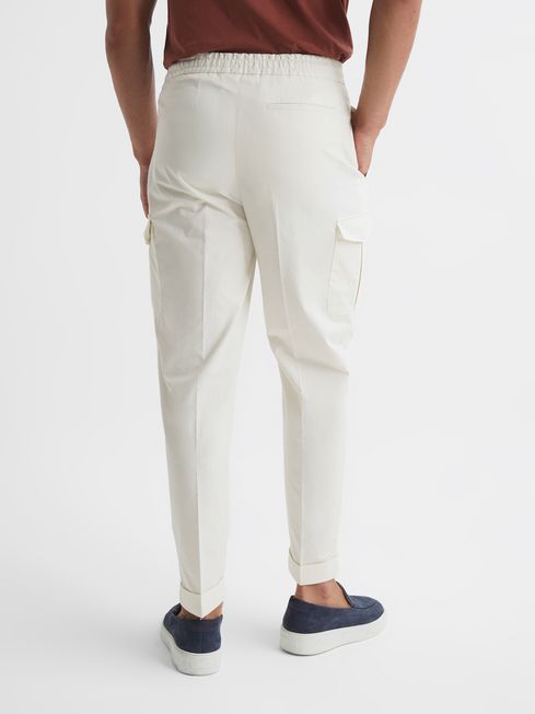 Cargo Pleat Front Tapered Cargo Trousers