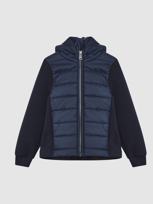 Charley Jr Junior Jersey Hooded Hybrid Jacket