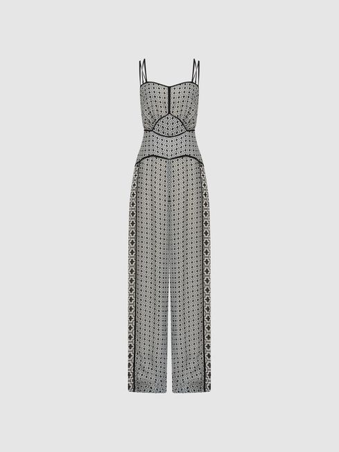 Remi Printed Wide Leg Resort Jumpsuit
