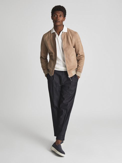 Flow Open Collar Stitch Interest Polo
