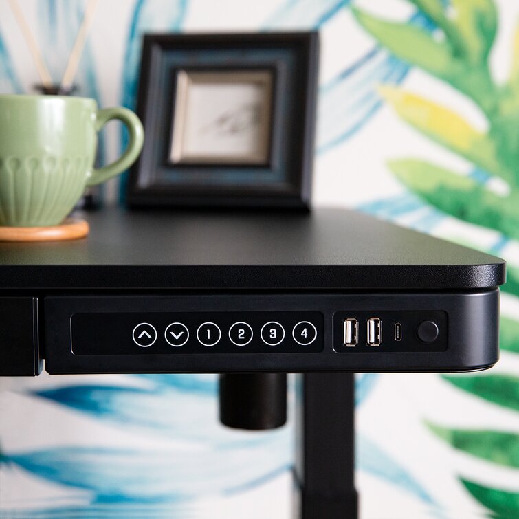 Home Office Height Adjustable 48" Width Standing Desk with Drawer