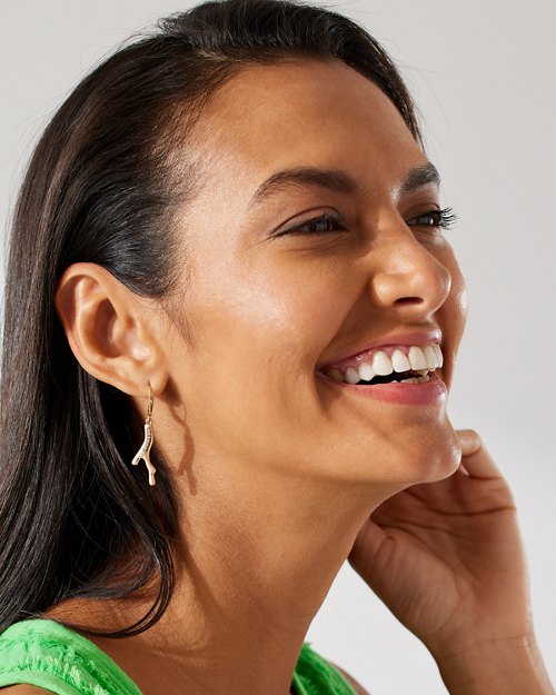 Sandy Shores Coral Drop Earrings