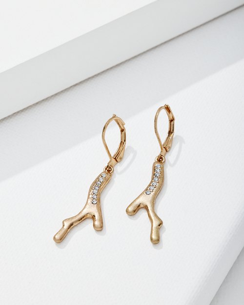 Sandy Shores Coral Drop Earrings