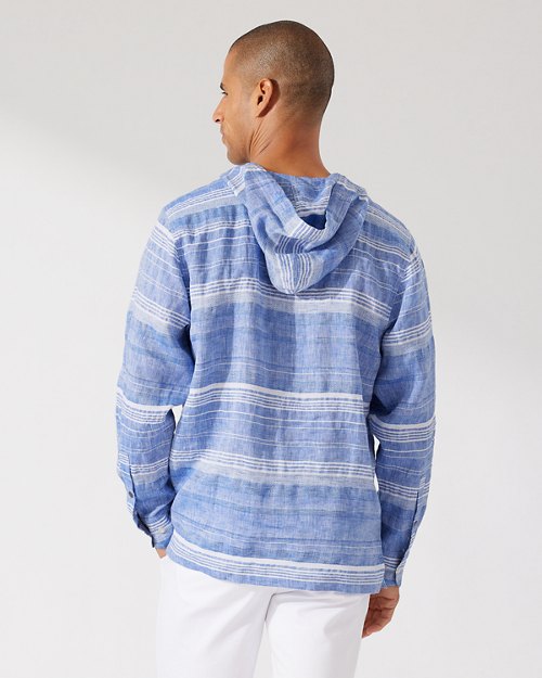 Barbados Breeze Baja Stretch-Linen Hoodie