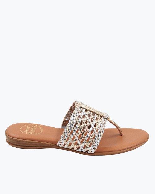André Assous Nice Featherweights Metallic Sandals