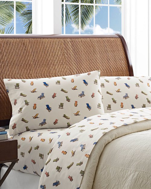 Beach Chairs Sheet Set, Queen